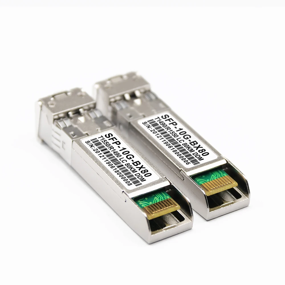 10G SFP+ BIDI Optical Module 1490Tx/1150Rx 1550Tx/1490Rx 80KM LC Single Mode Transceiver  With Generic Code Or Brand Code