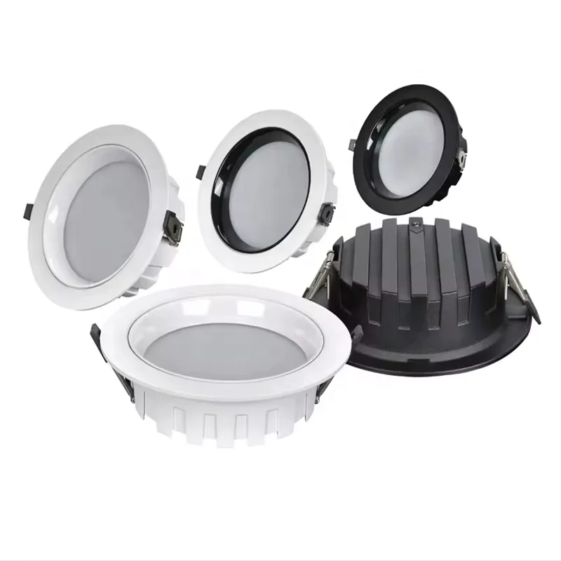 Waterproof Ip65 Dimmable Commercial Spotlight Anti Glare Ceiling Led Downlight Trimless Recessed Down Light For Hotel Downlights
