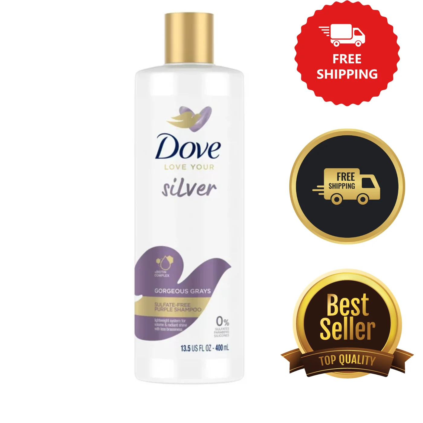 Love Your Silver Gorgeous Grays Sulfate-Free Purple Shampoo(13.5oz)