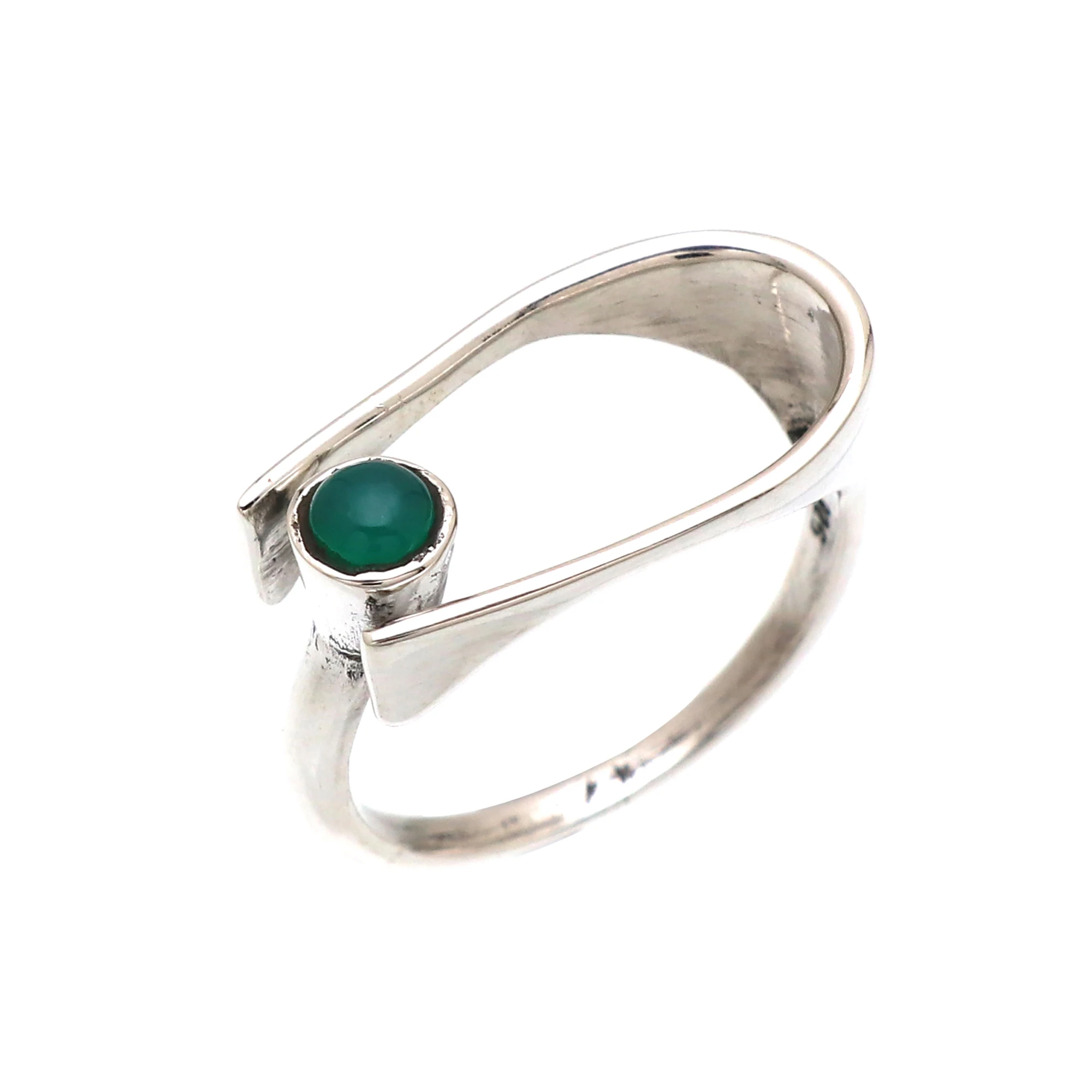 Wholesale Natural 925 Sterling Silver Ring Handmade Birthstone Wedding Party Gift Her Mom Wife Black Onyx Green Onyx Blue Topaz