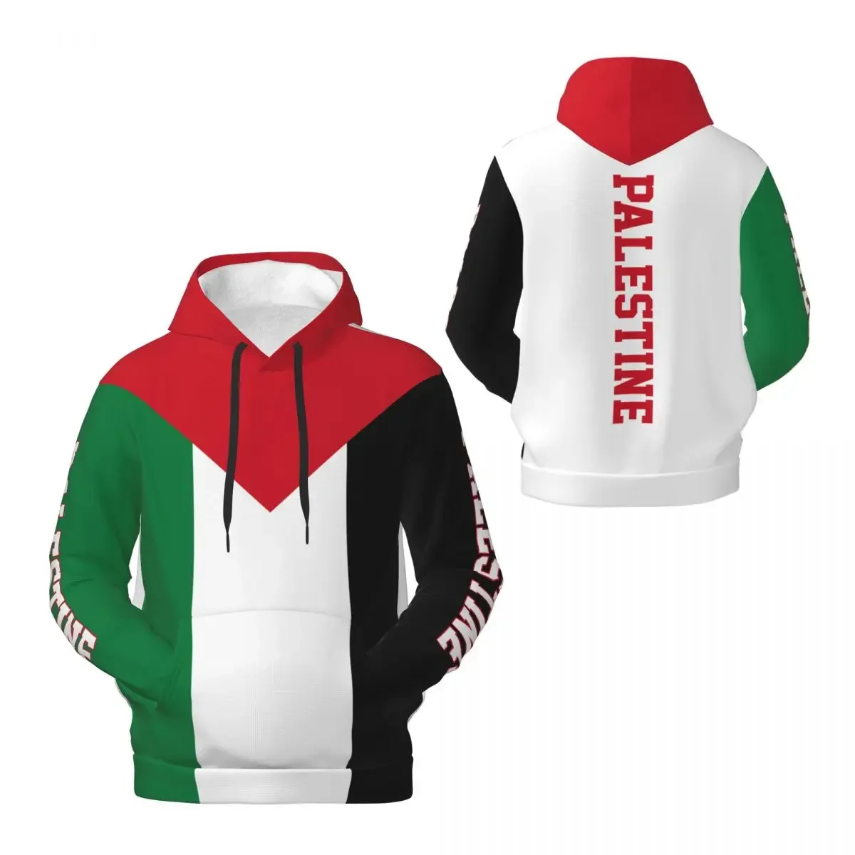 Palestine Flag Hoodies Arabic Calligraphy Font Pullover Hoodie New 100% Cotton Comfortable Casual Mens Sweatshirts Hoodie