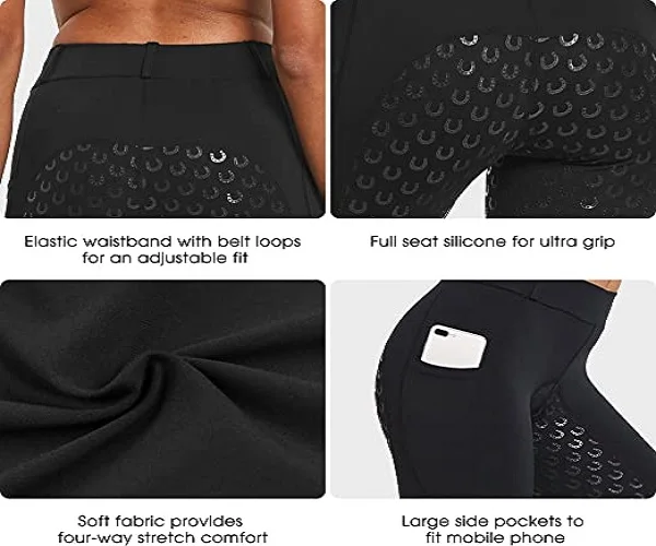 Horse Riding Ladies Women Silicon Full SEAT Equestrian Yoga Leggings Tights Breeches Equine Riding House Jodhpurs