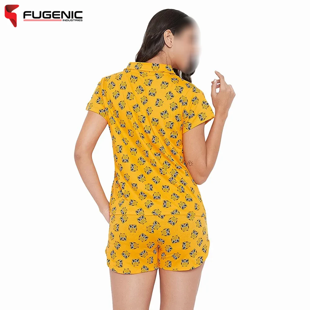 Summer Set Sublimation Wholesale Price Custom Design Two Piece Night Wear Gym Yoga Wear Shorts Sets BY Fugenic Industries