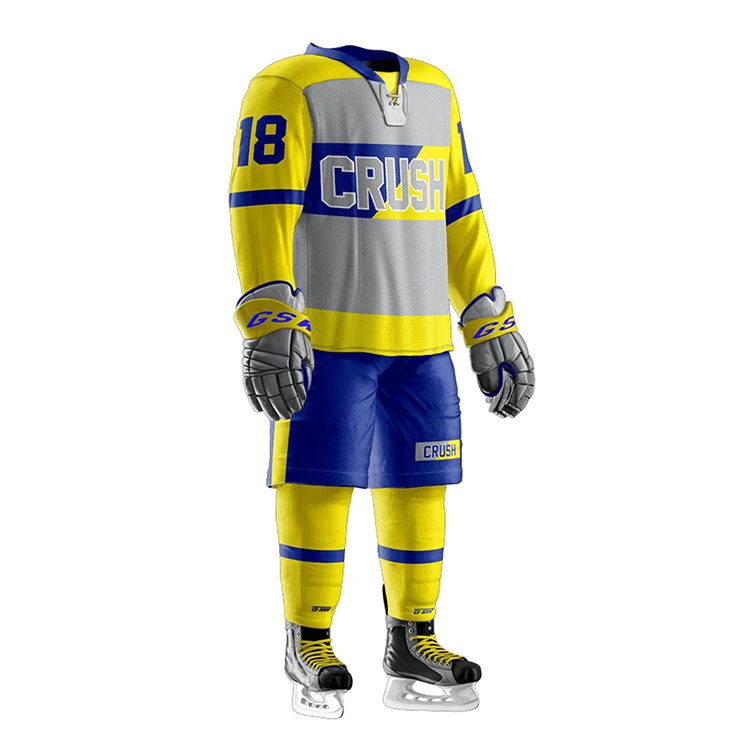Customized Printing Logo Ice Hockey Uniform set Team wear Cheap price Custom 100% polyester Sportswear Ice Hockey Uniform