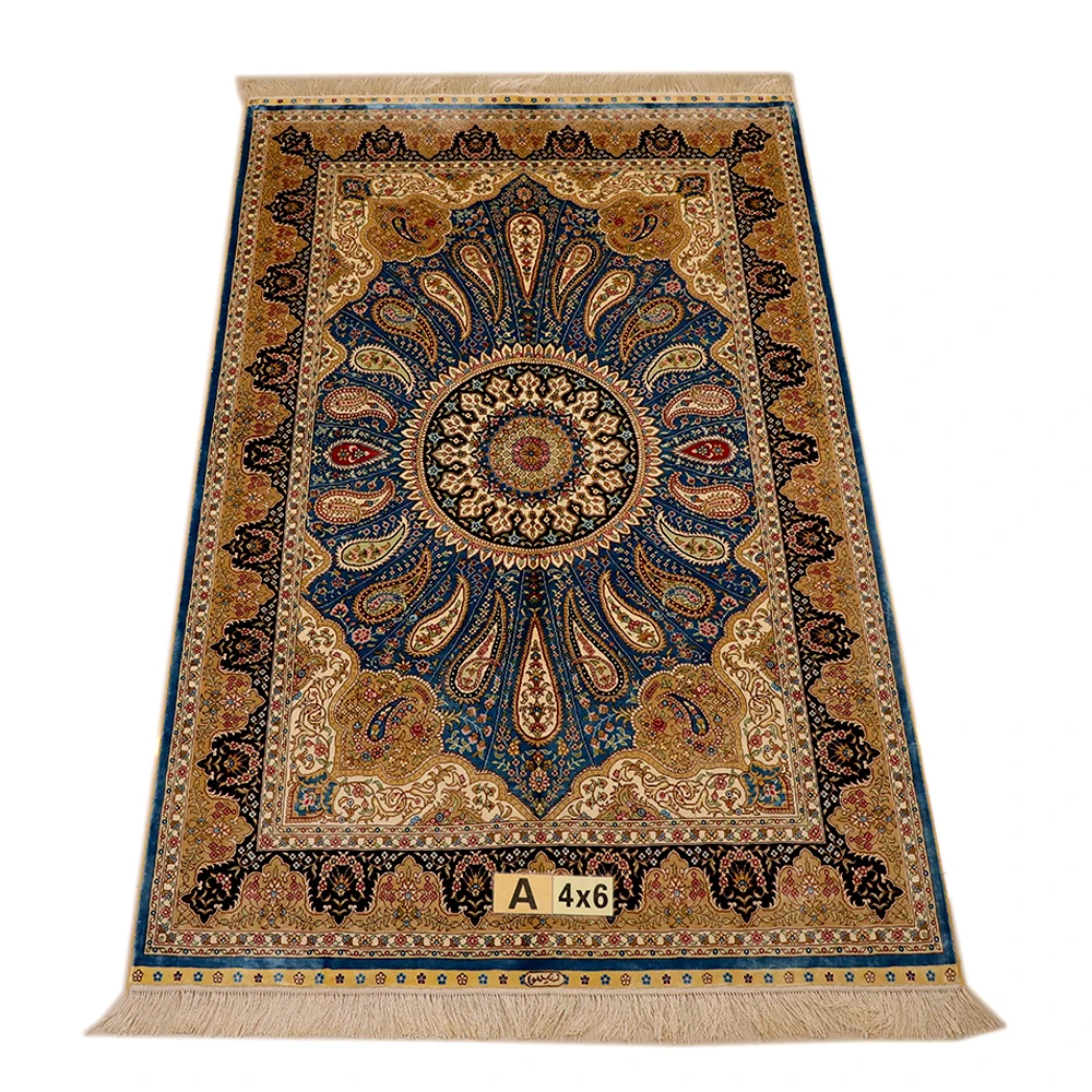 YUXIANG 4*6ft Traditional Carpet Designs Luxury Handmade Silk Carpet Turkish Rugs Online