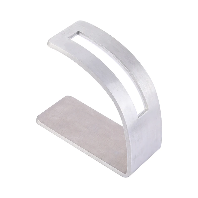 Customized Silver Anodized Brushed Aluminium Sign Holder for Table Menu Display Stand, Flyer Display