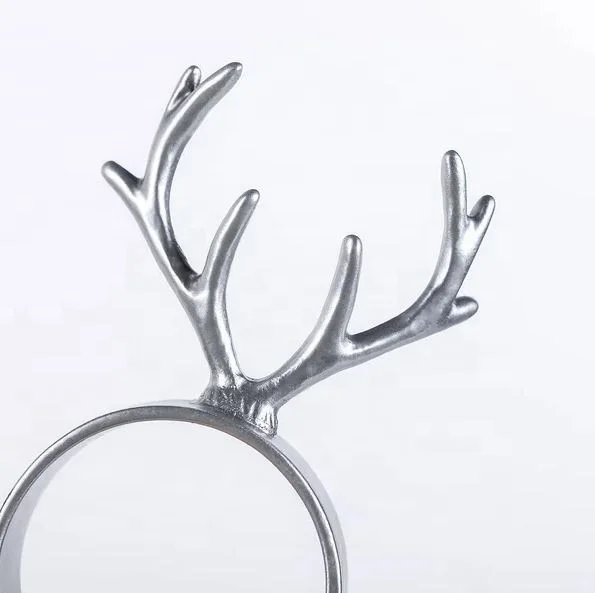 Exclusive Metal Antler Design Set Of 6 Napkin Ring For Dinner Placement Table Cape Setup Banquet Holiday Theme Party Use