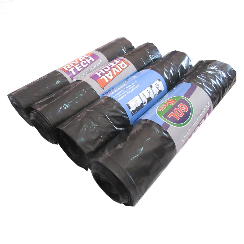 Wholesale Thickened Heavy Duty Garbage Bag Disposable Hdpe Flat Pocket Commercial Hotel Property Large Plastic Bag