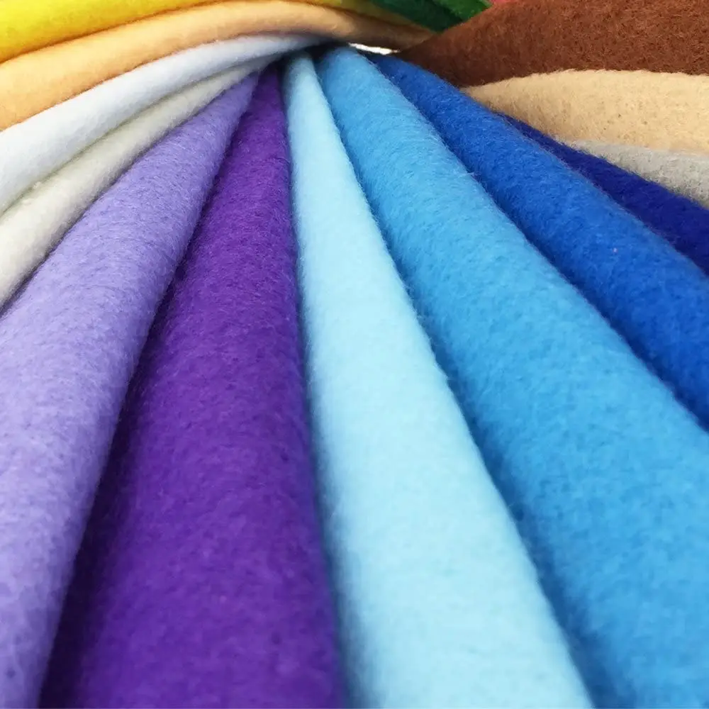 High Quality Soft and Stiff Assorted Felt Fabric Roll or Square Art Supplies DIY Handicraft