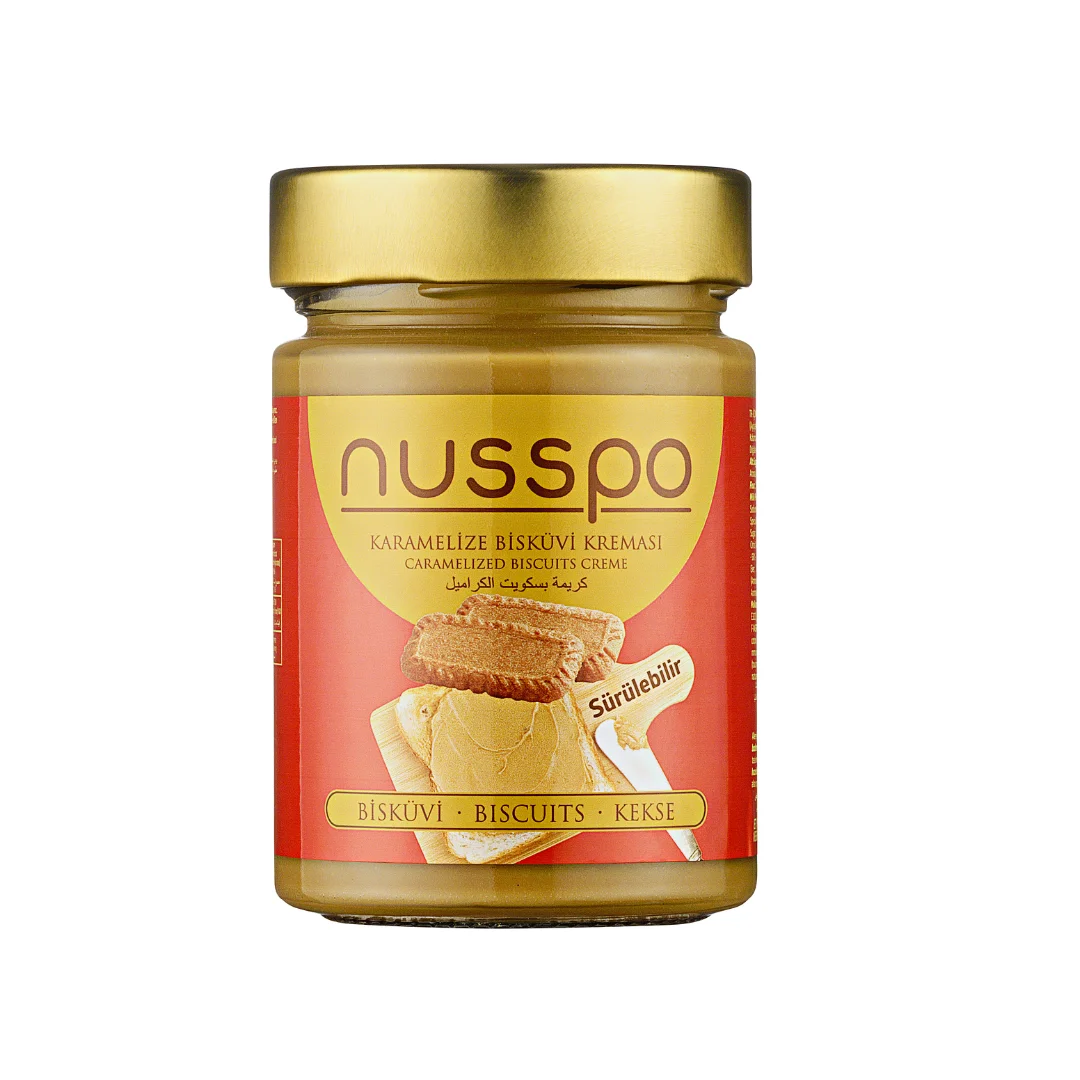 Nusspo 350gr карамелизированного печенья крем оптом турецкие карамелизированного печенья крем нашей ISO-HALAL-FSSC 22000-Кошерный