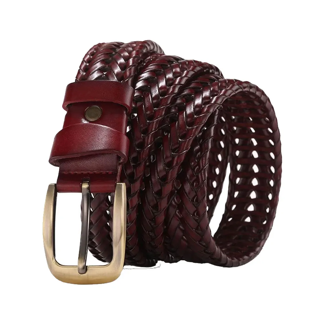 Men Belt Top Layer Leather Casual Belts Vintage Handmade Design Pin Buckle Genuine Leather Belts Male Waistband