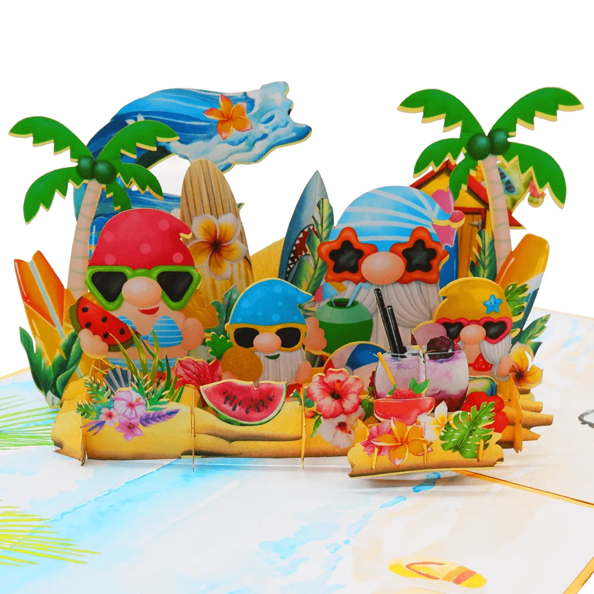 2023 New Custom Design 3D Christmas Handicraft New Trending Gnome Holiday Pop Up Greeting Cards Supplier