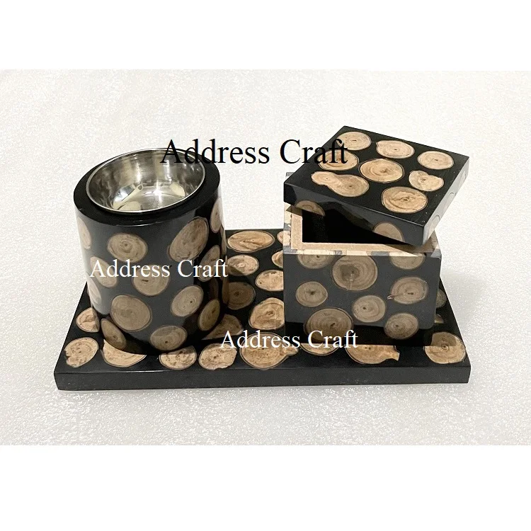 Arabic Style Wood Resin Mubkhar Burner Oud Factory Direct Selling Incense Burner Home Decor Handmade Resin Oud Burner Mubakhar