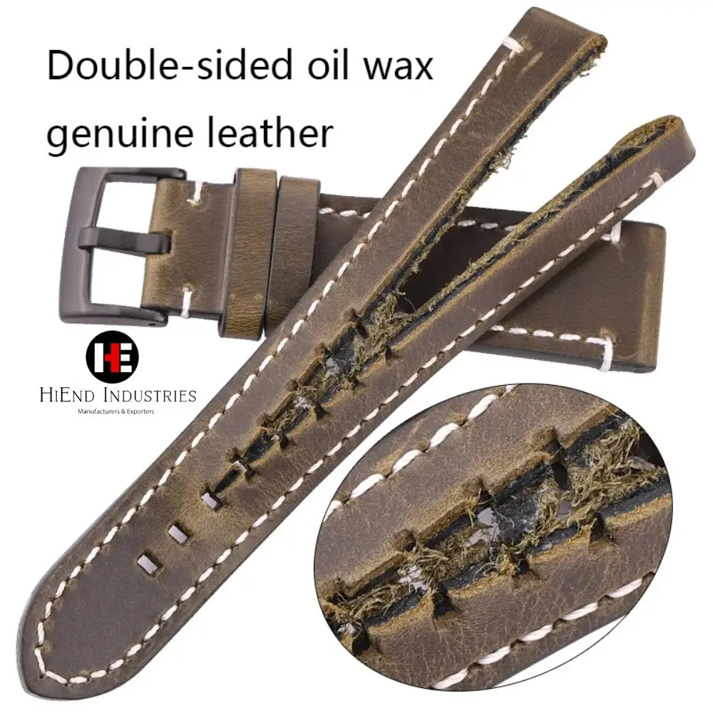 Vintage Genuine Leather Watchband 7 Colors Strap 18mm 20mm 22mm 24mm Women Men Cowhide Smart Watch Band Belt Accessories