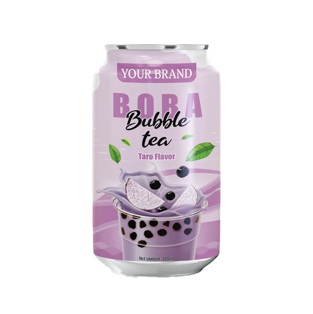 Wholesale 330ml Canned Bubble Milk Boba Tea Drinks Beverages and Toppings Pearls Black Hot Selling - Free Sample - Free Design