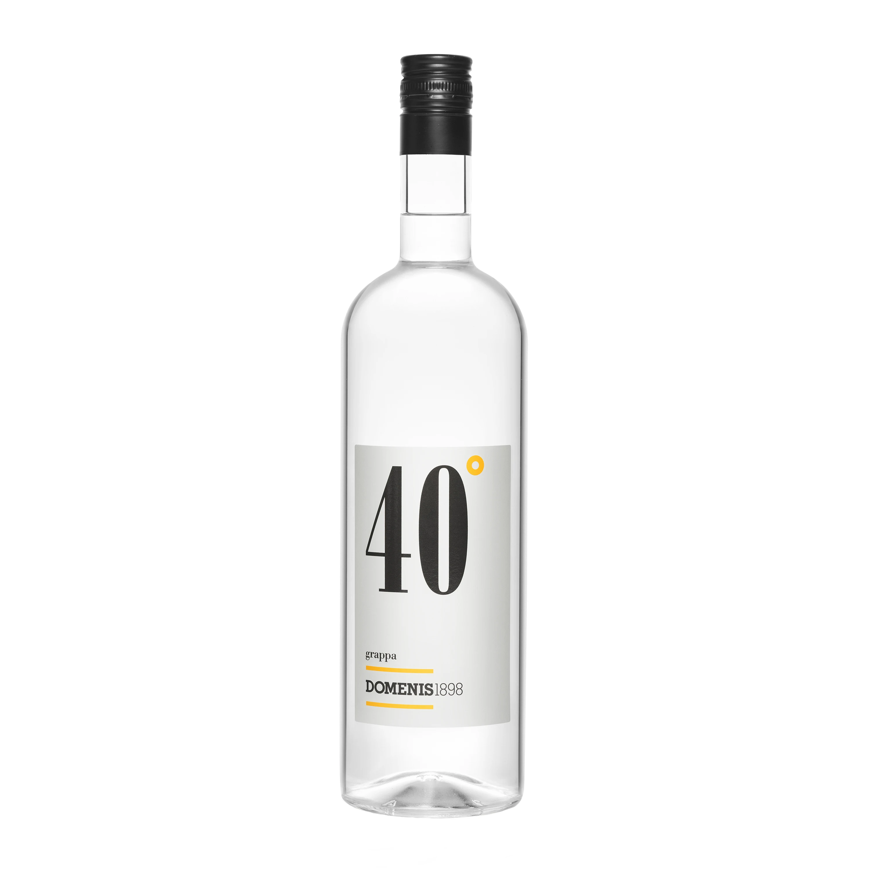 First Rate Italian Young Grappa 40 in 100 cl glass bottle