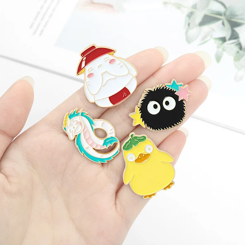 Cheap wholesale metal plated custom anime badge cute cartoon lapel soft hard enamel pins