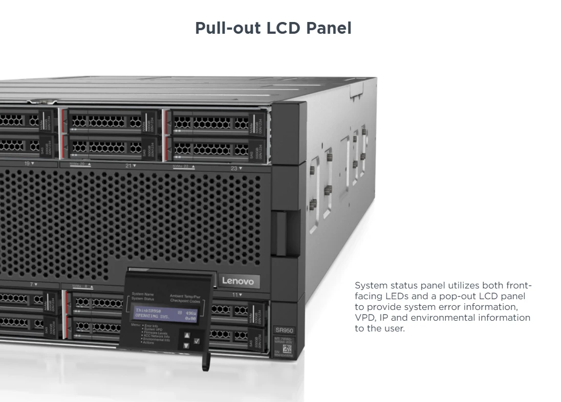 4u Rack Server intel xeon 28 Cores Per Processor CPU 205w Lenovo Thinksystem Sr950