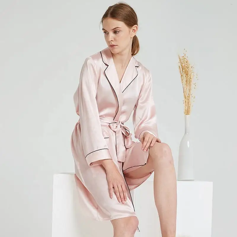 Women Satin Sleepwear Women High Quality Women 3pcs Satin Pajamas Set Night Wear Bathrobes Lace Sleepwear Robe Sets For Ladies