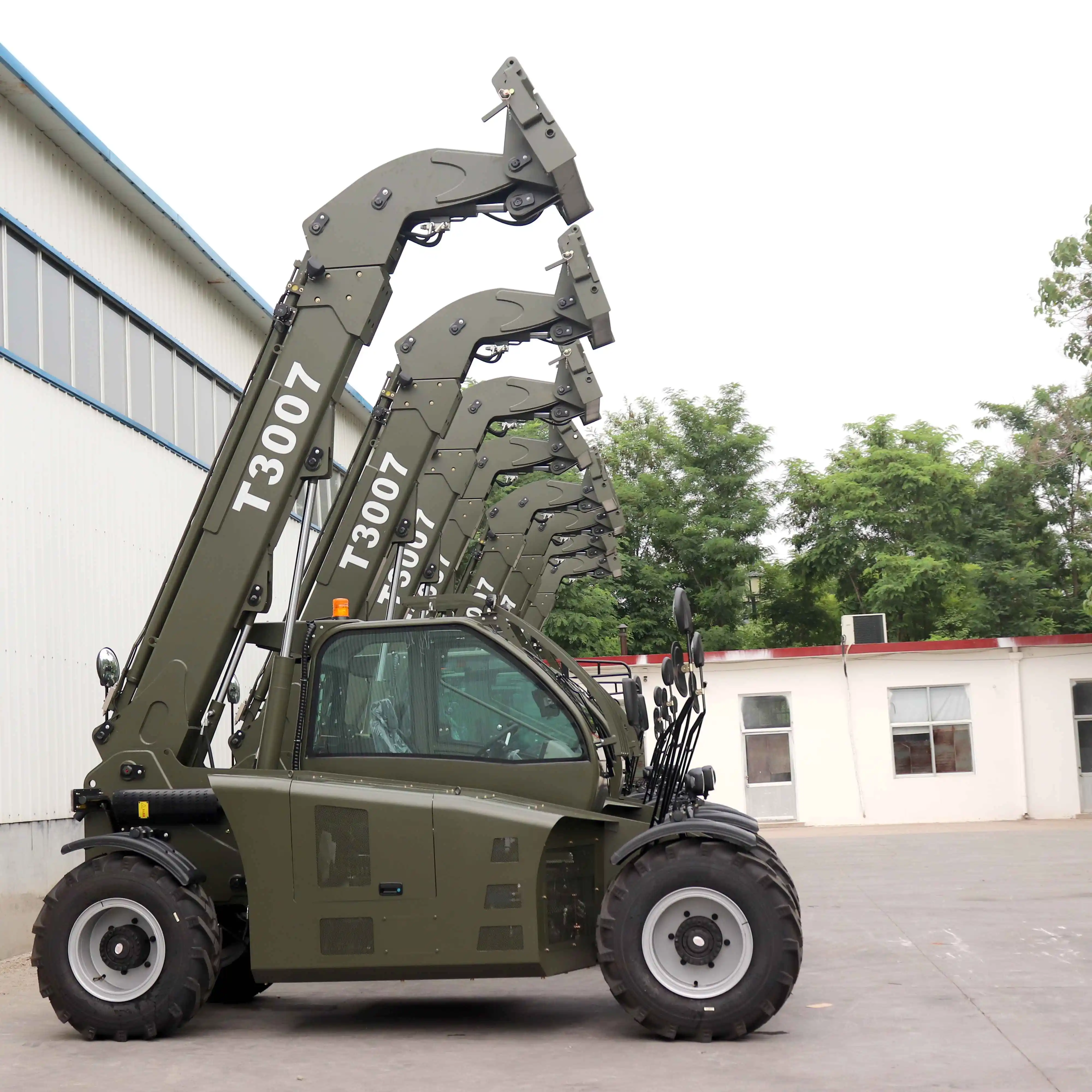 4X4 Type  bag telescopic loader 3ton 4ton 5ton 7m 10m 14m 18m lifting height telescopic handlers and attachments