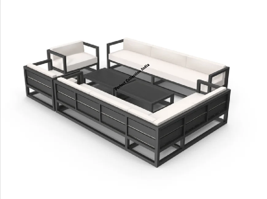 Solid galvanized Iron Upholstered Chair bench sofa for Home and Living Room/Banquet Hall Garden Dining Kitchen Villa furniture