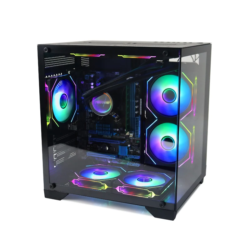 Choiyan Factory Sell Computer Case ATX Mid Towers Argb Computer Gaming Cpu PC Case for Deskshop