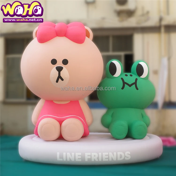 Custom giant advertising Inflatable cartoon mascot plush inflatable Brown bear from manufacturer of advertising inflatables