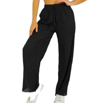 Factory clearance femininity Cribbed black Women Trousers High quality Stock