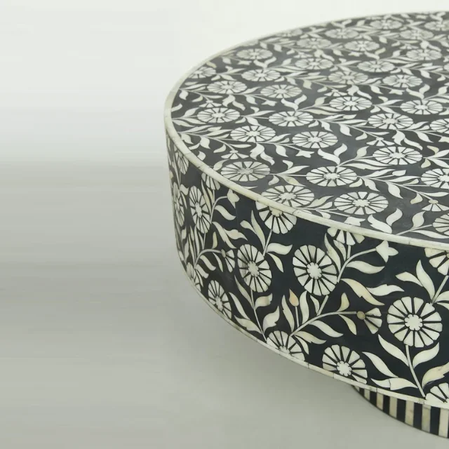 Bone Inlay Center Table Modern Living Room Furniture Customized Designed & Size Available Coffee Table Inlay Table For USA UK