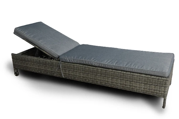 Modern Outdoor Poly Rattan Sunbed Furniture Aluminum Steel Plastic Wicker Garden Pool Villa Bedroom Lounge Chairs Sun Loungers