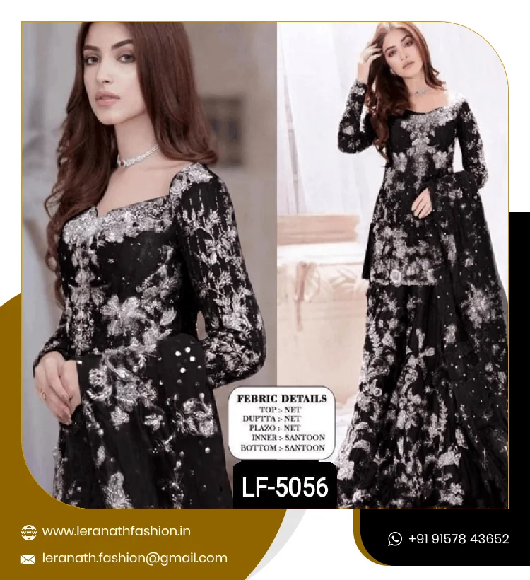 Heavy Net With  Self Embroidery  Work Designer Pakistani Suit Stylish Suits for Women Pakistani Salwar