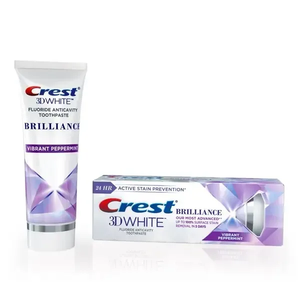 Crest Brilliance Toothpaste teeth whitening toothpaste Brilliance Vibrant Peppermint Crest Toothpaste