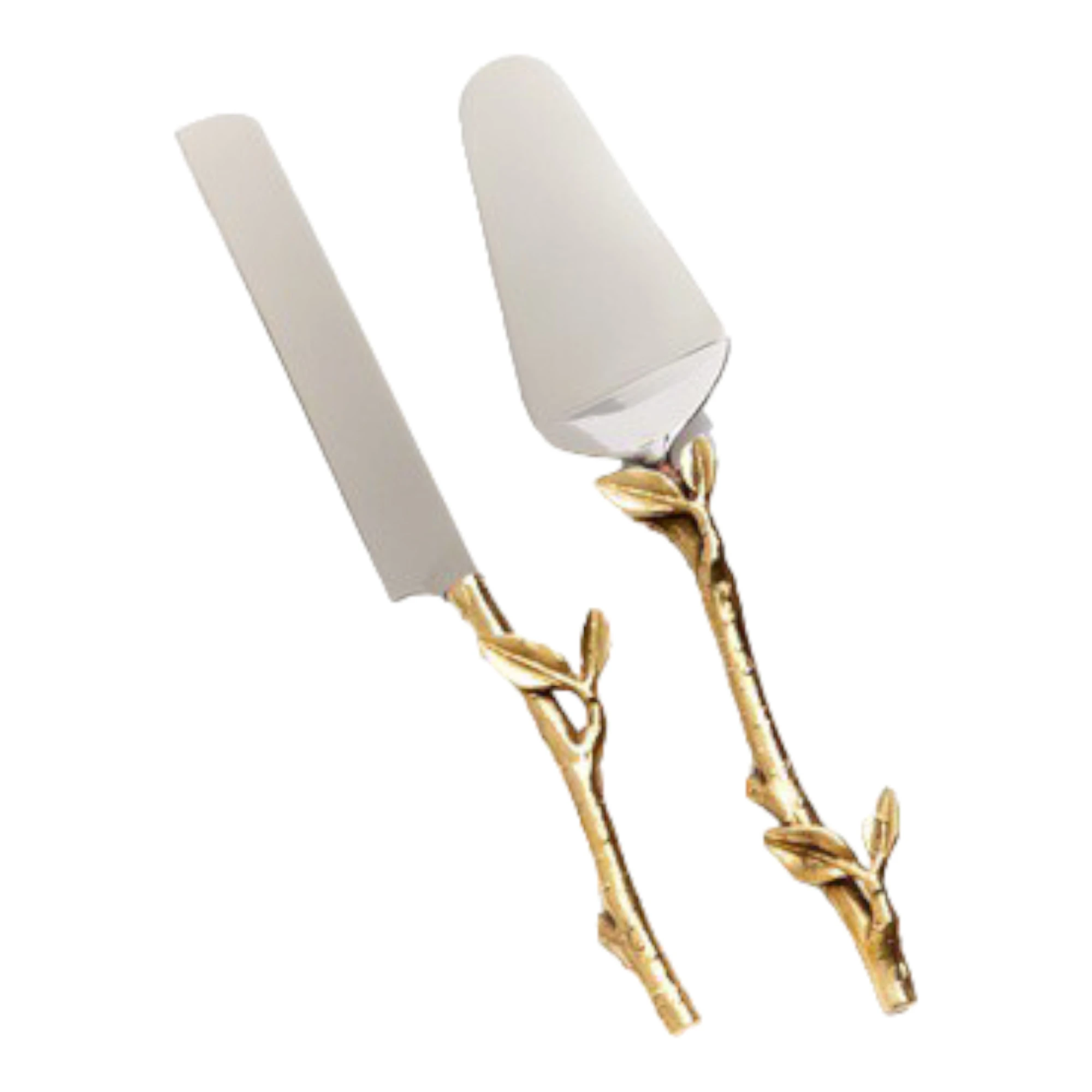 Latest Designed Beautiful Metal Cake Server and Knife Set for Wedding and Birthday Parties From Indian Exporters