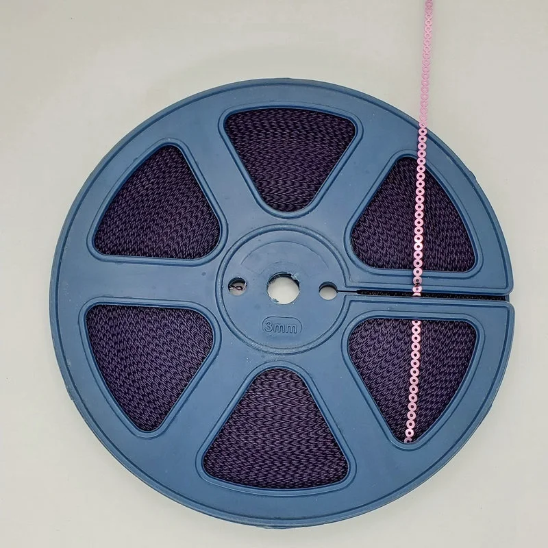 Film Rolls Sequin Reel CD for Embroidery Machine High Quality Colorful PET Sequin Carton Provided Cd Shoes Flower Pet Tape <6mm