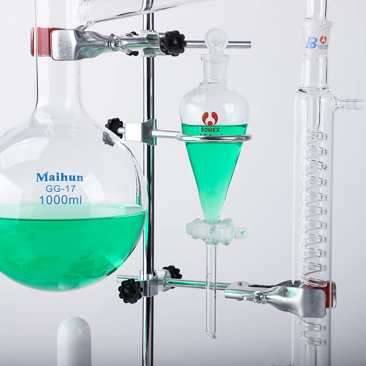 factory direct sale 1000ml distillation glassware set Laboratory glassware Water Purifier Distiller Glassware kit