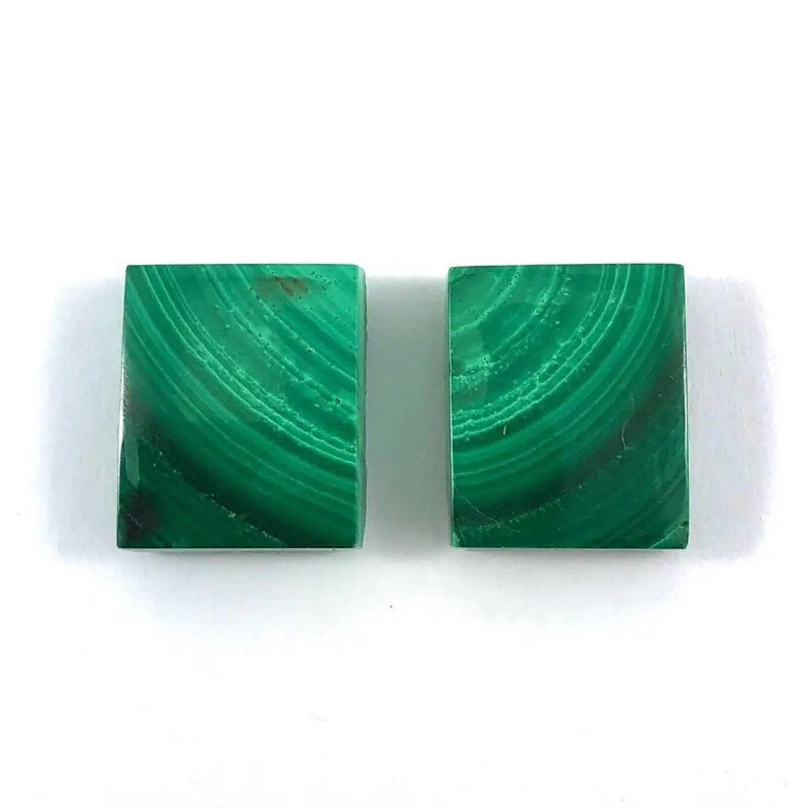 Hot Sale 5A Quality Natural Malachite Stone Pair 9mm Green Emerald Cabochon Loose Matching Gems Jewelry Making Wholesale