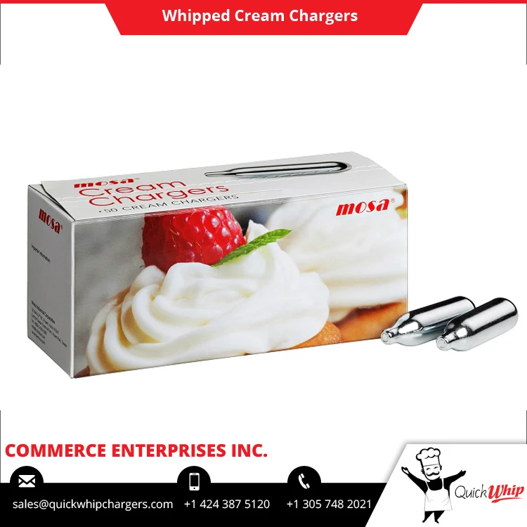 Trusted Bulk Supplier Selling 50 Pack / 8 Gram Dessert Tool  Mosa Whipped Cream Charger for Genuine Buyers