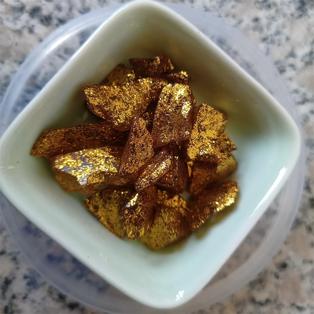 1-3mm 3-6mm Gold Coated Crushed Mirror all sided silver glass chips for terrazzo arts