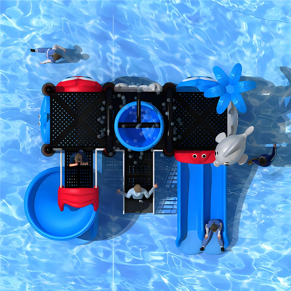 Children Park Aqua Play Water Park Children Playground Play Equipment Fiberglass Water Slide