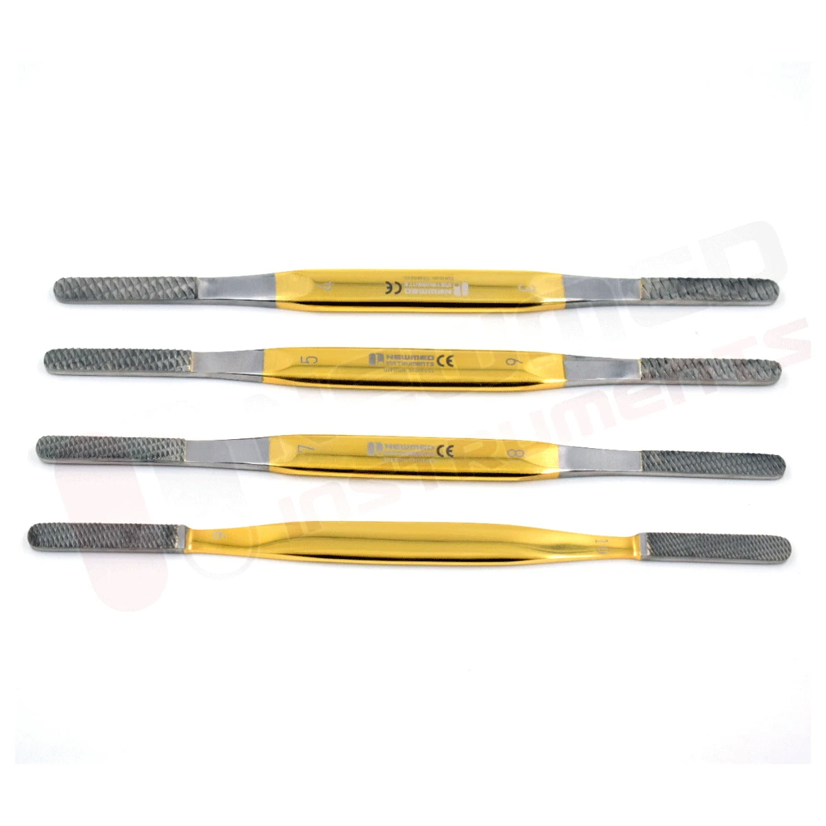 Fomon Tungsten Carbide Nasal Rasps Set of 4 Pcs, TC Nasal Rasps Set For Rhinoplasty Surgical contouring tool forceps