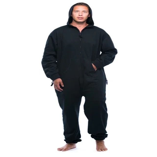 Onesie - 100% Cotton Polyester OEM Long Sleeve Adult Mens Cotton Stretched Onesie