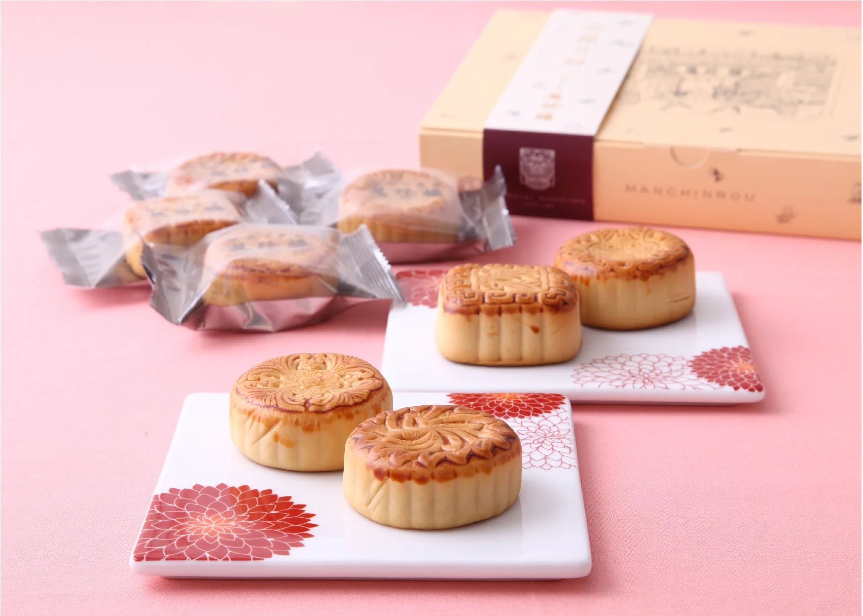 Cute Design Bake Goods Mid Autumn Festival Chinese Box Gift Set Traditional Mooncake