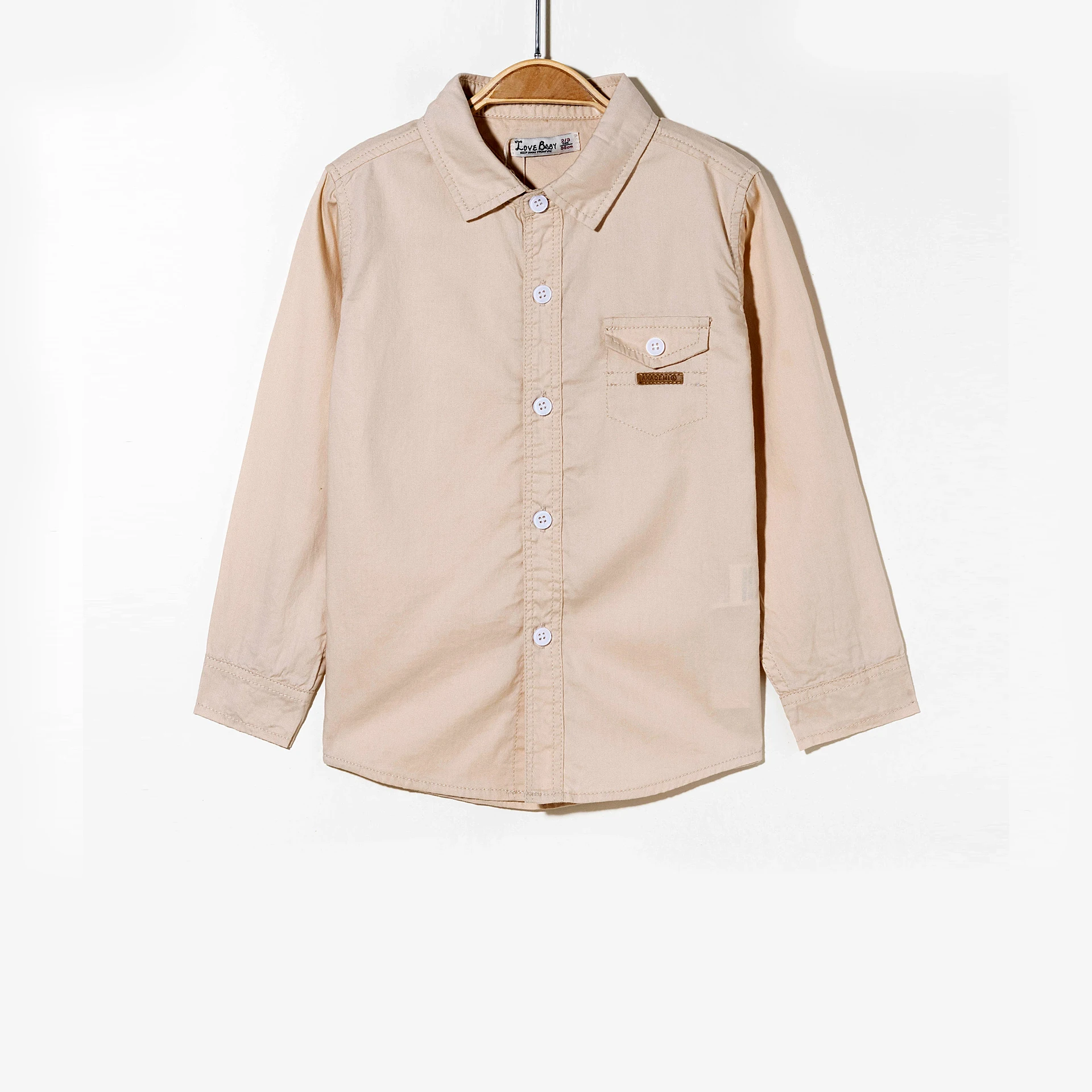 2023 Latest Design Children Shirt Formal Oxford Piquet Boys Long Sleeve Shirts Cotton Turn Down Collar Shirts For Kids Boys