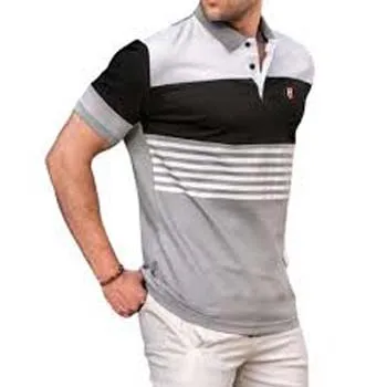 Summer New Design Custom Logo Men Clothes Short Sleeved T Shirt Casual Golf Polo Shirt Pique Fabric Custom Logo