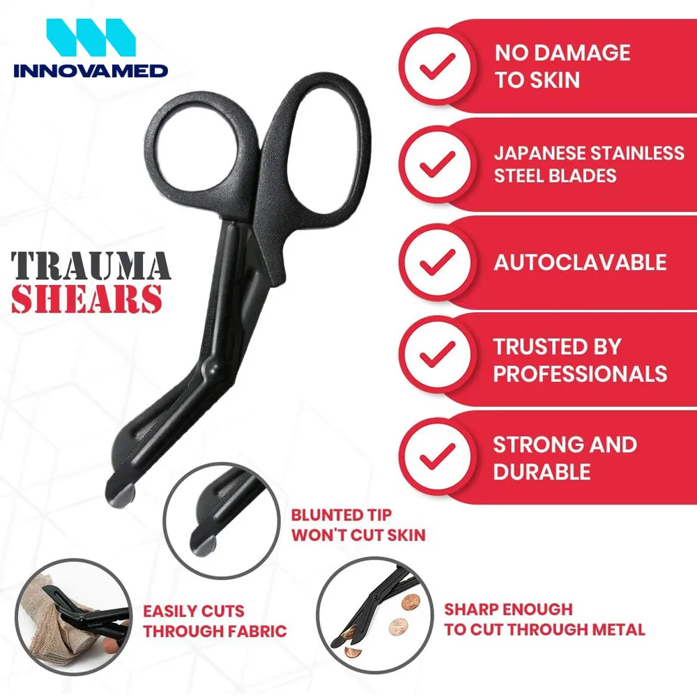 Trauma & Bandage Shears For Nurses EMT First Aid, 7.5 Inches Surgical Instruments Scissors BY INNOVAMED