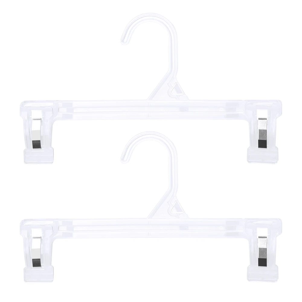 Wholesale Factory 10 Inch Bulk Plastic Pants Clothes Hangers With Clips