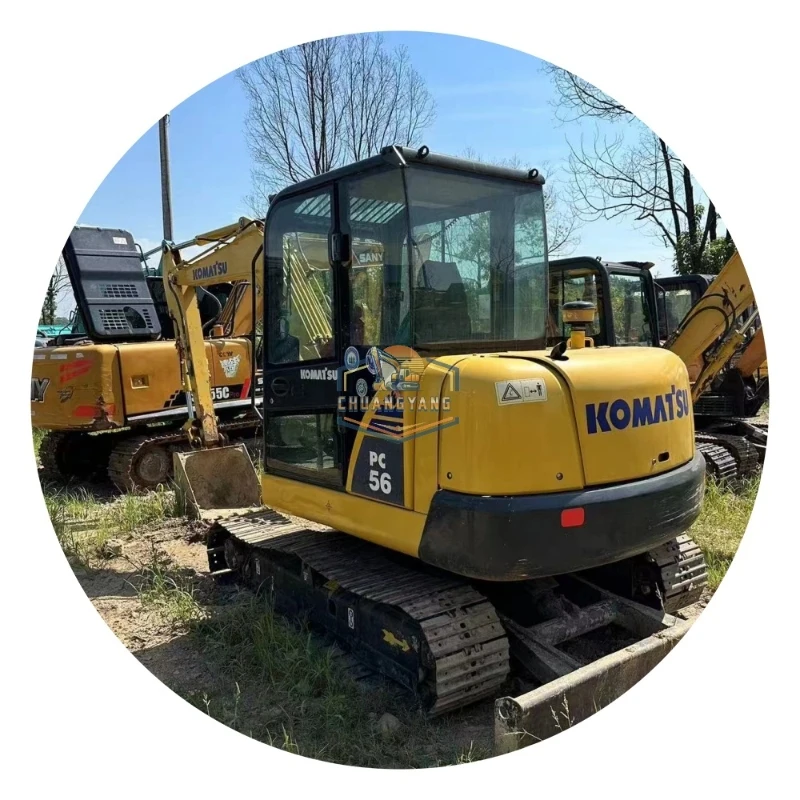 Second hand construction equipment komatsu pc56 for sale with low price Second hand Komatsu pc56 with good performance for sale