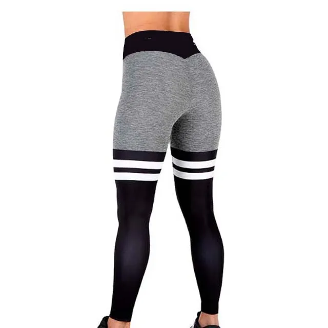 Women Leggings Adult Daily Wear Yoga Pants Wholesale Women Cotton Stretchy Striped Leggings with OEM