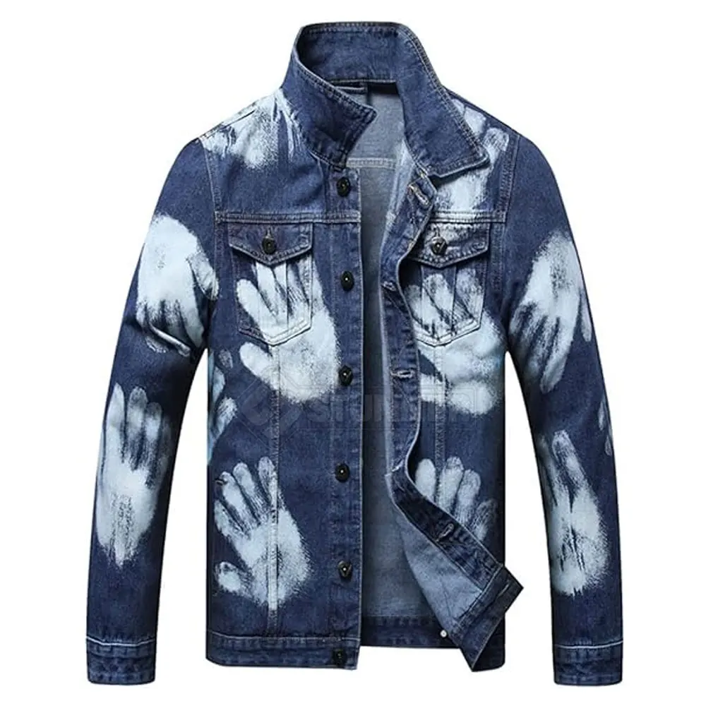 New Design Printed Jeans Jacket For Outdoor use Jacket Hot Selling Printed Jeans Jacket On Sale