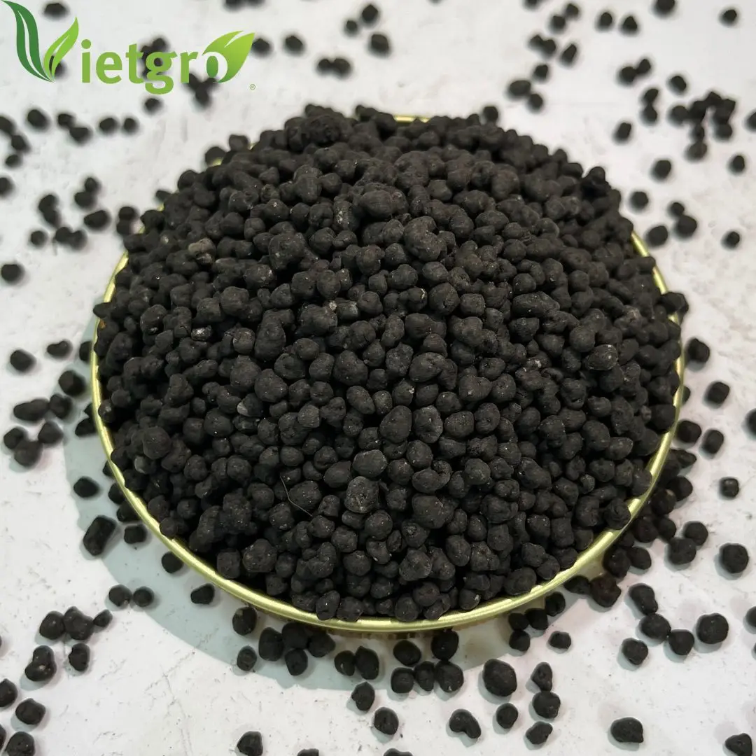 Vietgro Wholesale Organic Fertilizer NPK 2-1-1+30%OM origin Vietnam for Philippines - Black Granular
